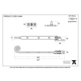 From The Anvil Window Furniture Black / 8"/200mm From The Anvil - Black 8" Cast Monkeytail Stay