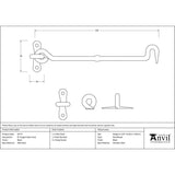 From The Anvil Accessories Black / Cabin Hooks / 8" / 200mm From The Anvil - Black 8" Forged Cabin Hook