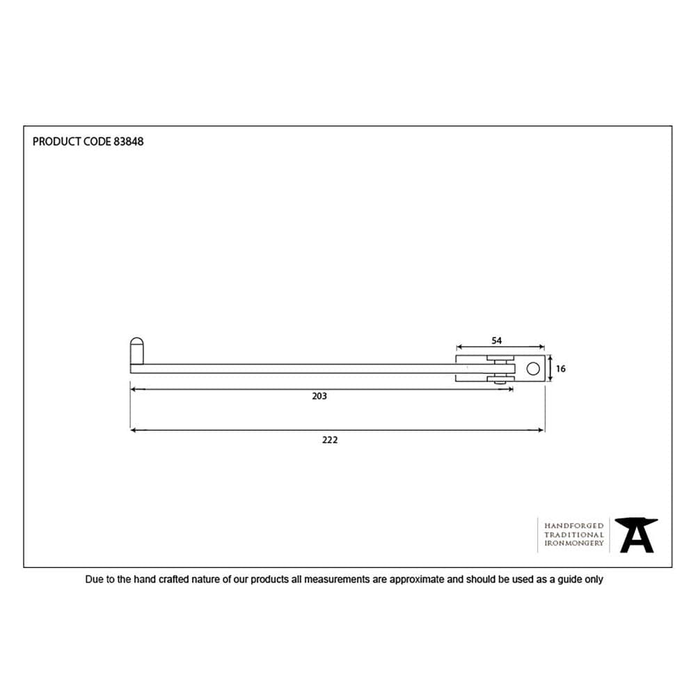 From The Anvil Window Furniture Black / Roller Arm Stay From The Anvil - Black 8" Roller Arm Stay