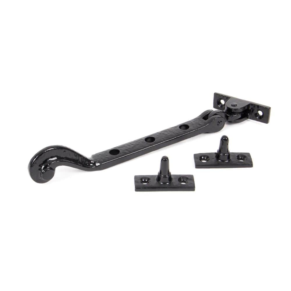 From The Anvil Window Furniture Black / 8"/200mm From The Anvil - Black 8" Rosehead Stay
