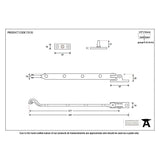 From The Anvil Window Furniture Black / 9"/230mm From The Anvil - Black 9" Rosehead Stay