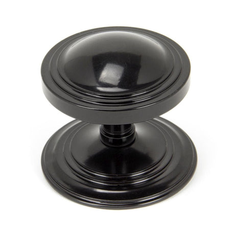 From The Anvil Door Furniture Black / Art Deco Centre Door Knob From The Anvil - Black Art Deco Centre Door Knob