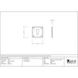 From The Anvil Door Furniture Black / Mortice Key Profile Escutcheons From The Anvil - Black Avon Escutcheon