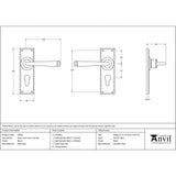 From The Anvil Door Furniture Black / Euro Profile Lock Handles From The Anvil - Black Avon Lever Euro Lock Set