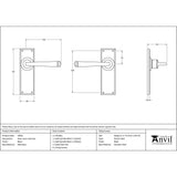From The Anvil Door Furniture Black / Latch Handles From The Anvil - Black Avon Lever Latch Set