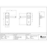 From The Anvil Door Furniture Black / Std. Lock Handles From The Anvil - Black Avon Lever Lock Set