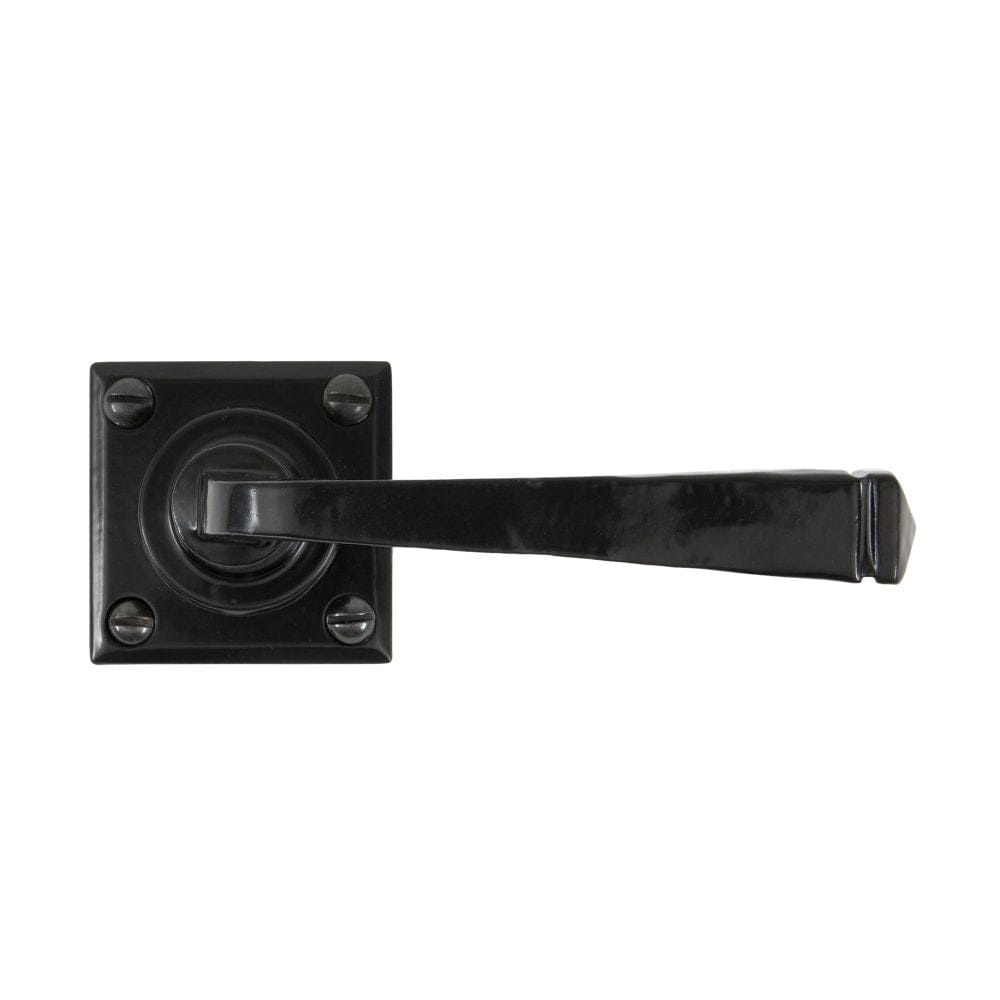 From The Anvil Door Furniture Black / Round Rose From The Anvil - Black Avon Lever on Rose Set Sprung