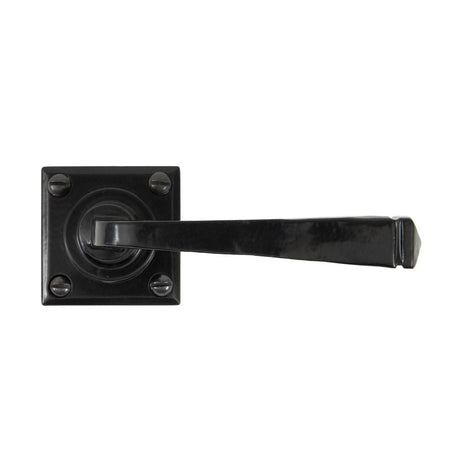 From The Anvil Door Furniture Black / Round Rose From The Anvil - Black Avon Lever on Rose Set Sprung