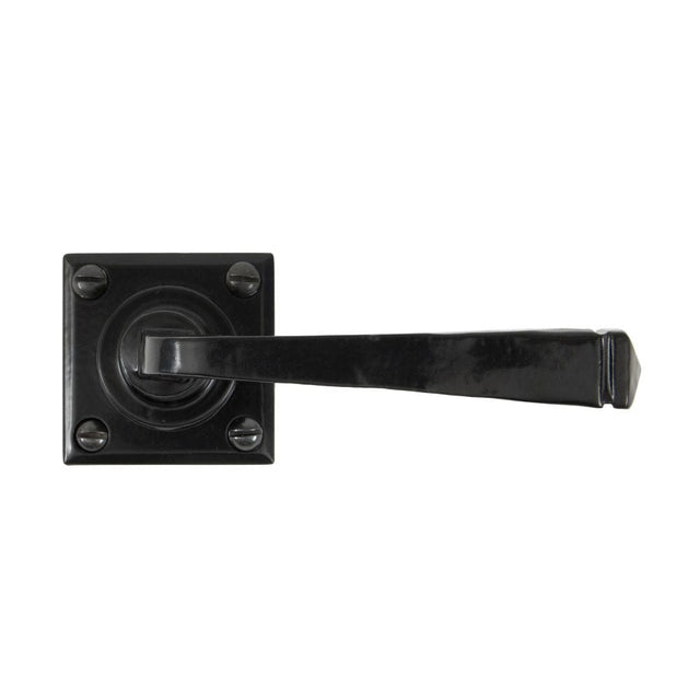 From The Anvil Door Furniture Black / Round Rose From The Anvil - Black Avon Lever on Rose Set Sprung