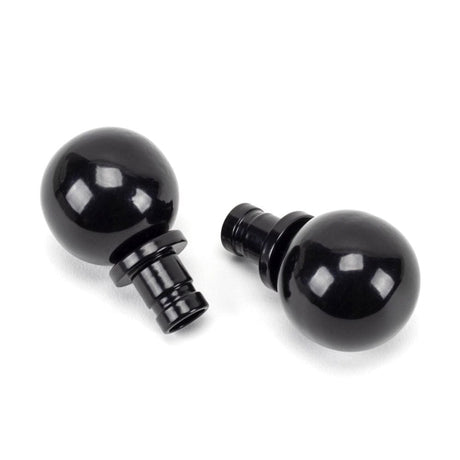 From The Anvil Accessories Black / Finials From The Anvil - Black Ball Curtain Finial (pair)
