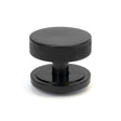 From The Anvil Door Furniture Black / Art Deco Centre Door Knob From The Anvil - Black Brompton Centre Door Knob (Art Deco)