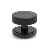 From The Anvil Door Furniture Black / Art Deco Centre Door Knob From The Anvil - Black Brompton Centre Door Knob (Art Deco)