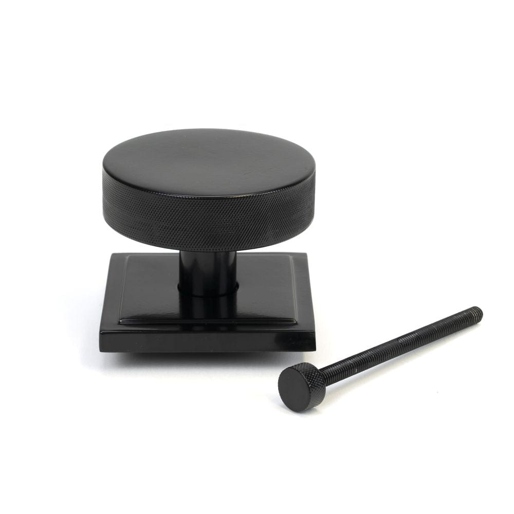 From The Anvil Door Furniture Black / Square Centre Door Knob From The Anvil - Black Brompton Centre Door Knob (Square)