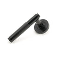From The Anvil Door Furniture Black / Round Rose From The Anvil - Black Brompton Lever on Rose Set (Art Deco) - Unsprung