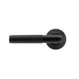 From The Anvil Door Furniture Black / Round Rose From The Anvil - Black Brompton Lever on Rose Set (Beehive)