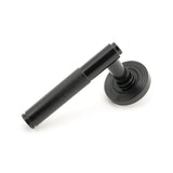 From The Anvil Door Furniture Black / Round Rose From The Anvil - Black Brompton Lever on Rose Set (Beehive)