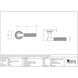 From The Anvil Door Furniture Black / Round Rose From The Anvil - Black Brompton Lever on Rose Set (Beehive) - Unsprung