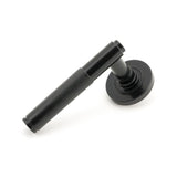From The Anvil Door Furniture Black / Round Rose From The Anvil - Black Brompton Lever on Rose Set (Plain)