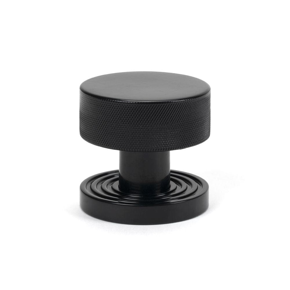 From The Anvil Door Furniture Black / Mortice/Rim Knobs From The Anvil - Black Brompton Mortice/Rim Knob Set (Beehive)