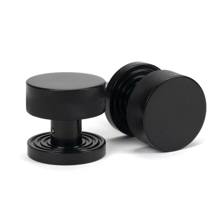 From The Anvil Door Furniture Black / Mortice/Rim Knobs From The Anvil - Black Brompton Mortice/Rim Knob Set (Beehive)