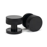 From The Anvil Door Furniture Black / Mortice/Rim Knobs From The Anvil - Black Brompton Mortice/Rim Knob Set (Plain)