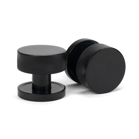 From The Anvil Door Furniture Black / Mortice/Rim Knobs From The Anvil - Black Brompton Mortice/Rim Knob Set (Plain)