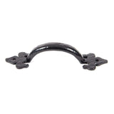 From The Anvil Cabinet Hardware Black / Cabinet Pull Handles From The Anvil - Black Cast 6" Fleur De Lys Pull Handle