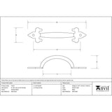 From The Anvil Cabinet Hardware Black / Cabinet Pull Handles From The Anvil - Black Cast 6" Fleur De Lys Pull Handle