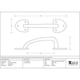 From The Anvil Cabinet Hardware Black / Cabinet Pull Handles From The Anvil - Black Cast 8" Gothic Pull Handle