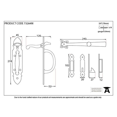 From The Anvil Door Furniture Black / Thumb Latch From The Anvil - Black Cast Suffolk Latch