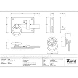 From The Anvil Door Furniture Black / Ring Latch From The Anvil - Black Cottage Latch - LH