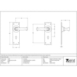 From The Anvil Door Furniture Black / Std. Lock Handles From The Anvil - Black Cottage Lever Lock Set
