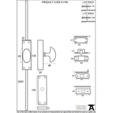 From The Anvil Accessories Black / Espagnolette Bolts From The Anvil - Black Cremone Bolt