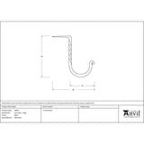From The Anvil Accessories Black / Cup Hooks From The Anvil - Black Cup Hook - Large