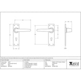 From The Anvil Door Furniture Black / Std. Lock Handles From The Anvil - Black Deluxe Lever Lock Set