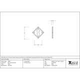 From The Anvil Door Furniture Black / Mortice Key Profile Escutcheons From The Anvil - Black Diamond Escutcheon