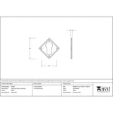 From The Anvil Door Furniture Black / Euro Profile Escutcheons From The Anvil - Black Diamond Euro Escutcheon