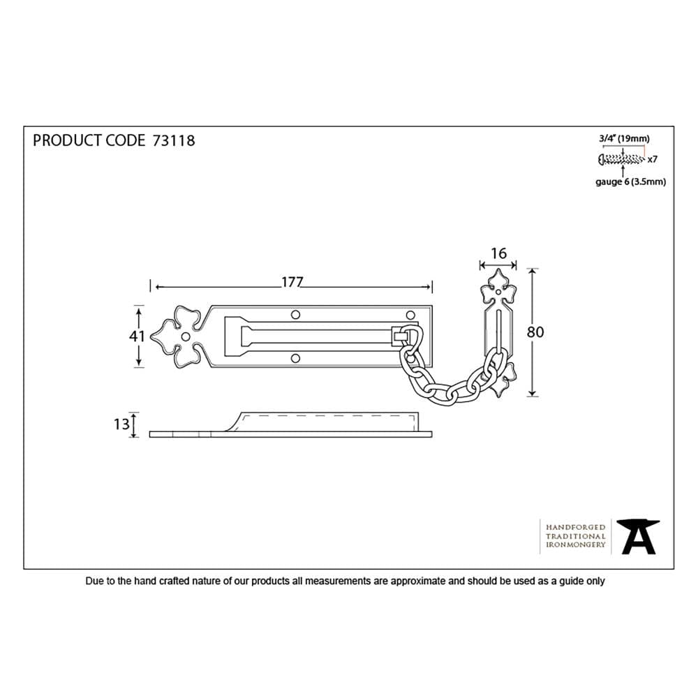 From The Anvil Door Furniture Black / Door Chains From The Anvil - Black Door Chain