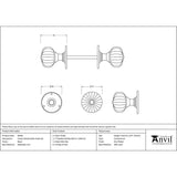 From The Anvil Door Furniture Black / Mortice Knobs From The Anvil - Black Flower Mortice Knob Set