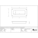 From The Anvil Door Furniture Black / Flush Handle / Rectangular From The Anvil - Black Flush Handle