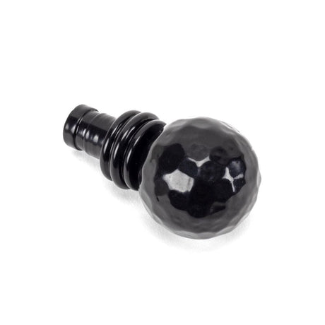 From The Anvil Accessories Black / Finials From The Anvil - Black Hammered Ball Curtain Finial (pair)