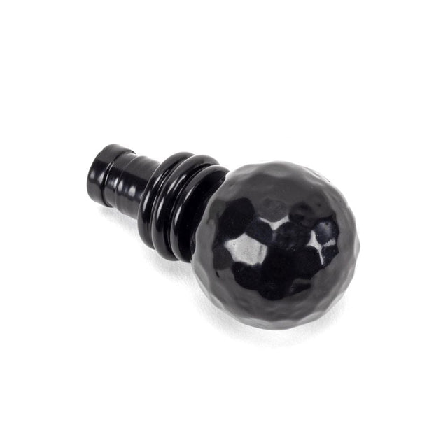 From The Anvil Accessories Black / Finials From The Anvil - Black Hammered Ball Curtain Finial (pair)