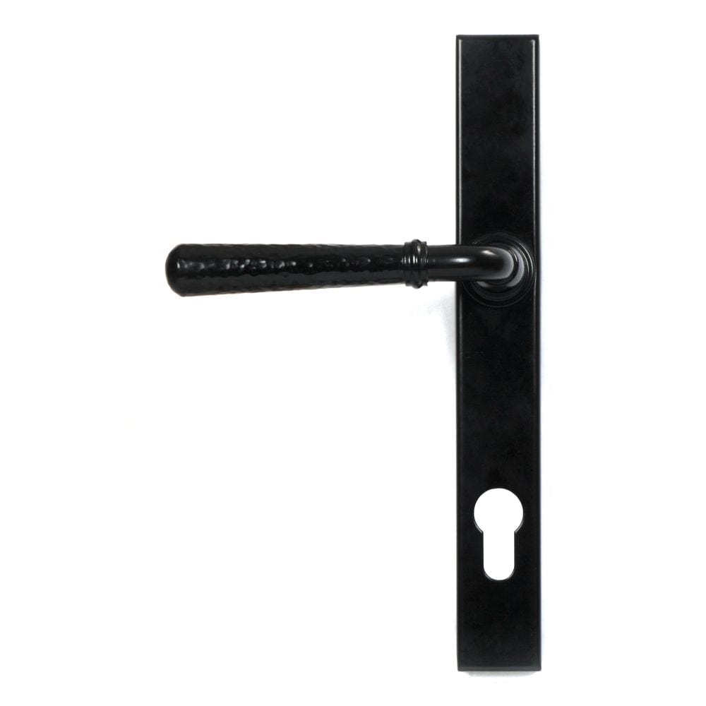 From The Anvil Door Furniture Black / Multi Point Lock Set / 92mm c/c From The Anvil - Black Hammered Newbury Slimline Espag. Lock Set