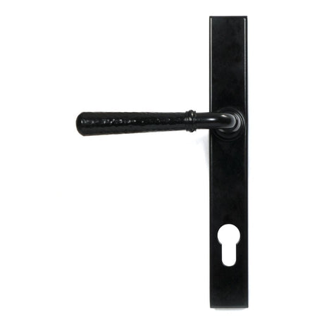 From The Anvil Door Furniture Black / Multi Point Lock Set / 92mm c/c From The Anvil - Black Hammered Newbury Slimline Espag. Lock Set