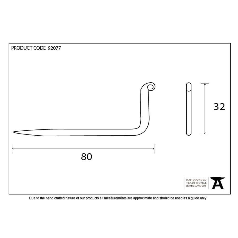 From The Anvil Accessories Black / L Hooks From The Anvil - Black L Hook - Large