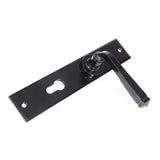 From The Anvil Door Furniture Black / Euro Profile Lock Handles From The Anvil - Black Large Avon 72mm Centre Euro Lock Set