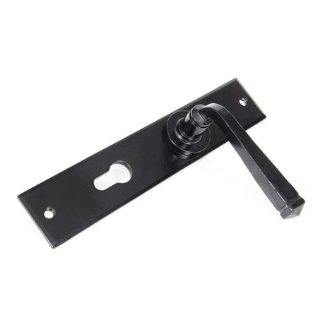From The Anvil Door Furniture Black / Euro Profile Lock Handles From The Anvil - Black Large Avon 72mm Centre Euro Lock Set