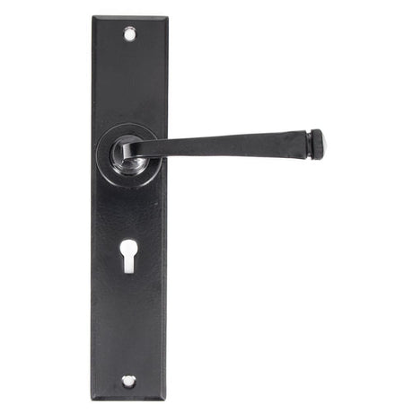 From The Anvil Door Furniture Black / Std. Lock Handles From The Anvil - Black Large Avon Lever Lock Set