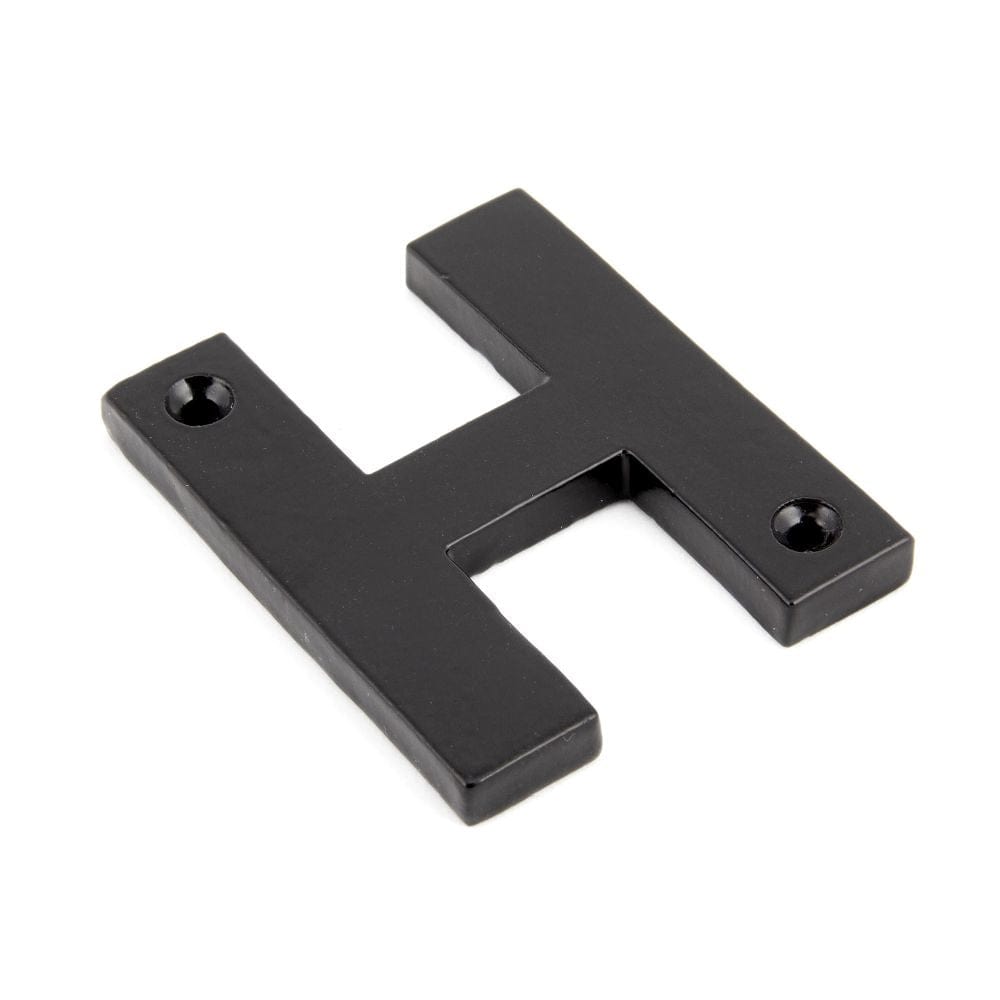 From The Anvil Door Furniture Black / Letters / H From The Anvil - Black Letter H