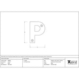 From The Anvil Door Furniture Black / Letters / P From The Anvil - Black Letter P